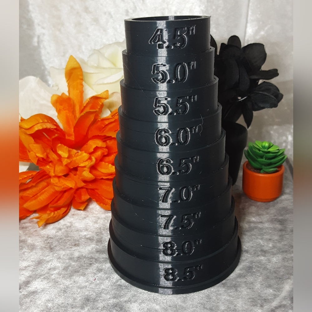 Handmade Bracelet Sizer / Display 3D Printed Black